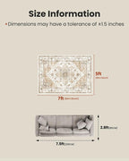 AMADA HOMEFURNISHING 5x7 Area Rugs, Washable Living Room Rug Low-Profile - Image 2