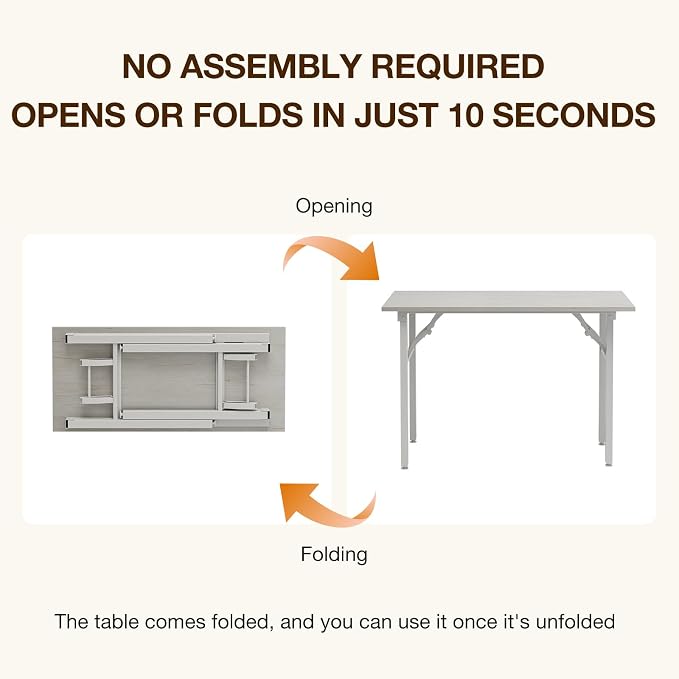 TEMI Small Computer Desk Folding Table - Image 4