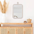 Nautical Rope Mirror Rectangle Wooden 22''Lx16''W White Decorative Mirror - Image 7