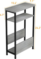 THUMEYE 7.1" Narrow Side Table for Small Spaces, 3 Tier Small End Table - Image 3