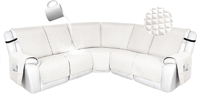HDCAXKJ 100% Waterproof Reclining Sectional Couch Covers L Shape Recliner Sofa by HDCAXKJ