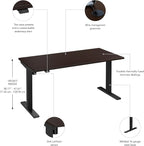 Bush Business Furniture 60-inch Electric Height Adjustable Standing Desk - Image 7