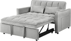 3-in-1 Convertible Sleeper Sofa Bed, 55 inch Small Couch - Image 5