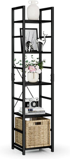NUMENN 5 Tier Slim Bookshelf, Tall Bookcase Shelf Storage Organizer, Modern by NUMENN