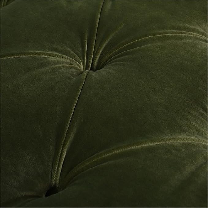 Pemberly Row Tufted Roll Arm Chaise Lounge, Olive Green Velvet Upholstery - Image 11