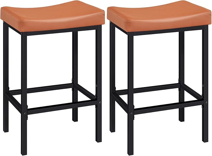 HOOBRO Bar Stools, Counter Height Stools, Saddle Barstools by HOOBRO