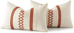 MIULEE Set of 2 Fall Burnt Orange Decorative Lumbar Pillow Covers 12x20 | - Image 8