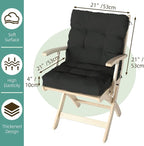 Outdoor Chair Cushions Set of 2, High Back Soft Seat Pad - Image 9