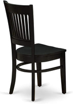East West Furniture ANVA3-BLK-W 3 Piece Kitchen Table Set - Image 9