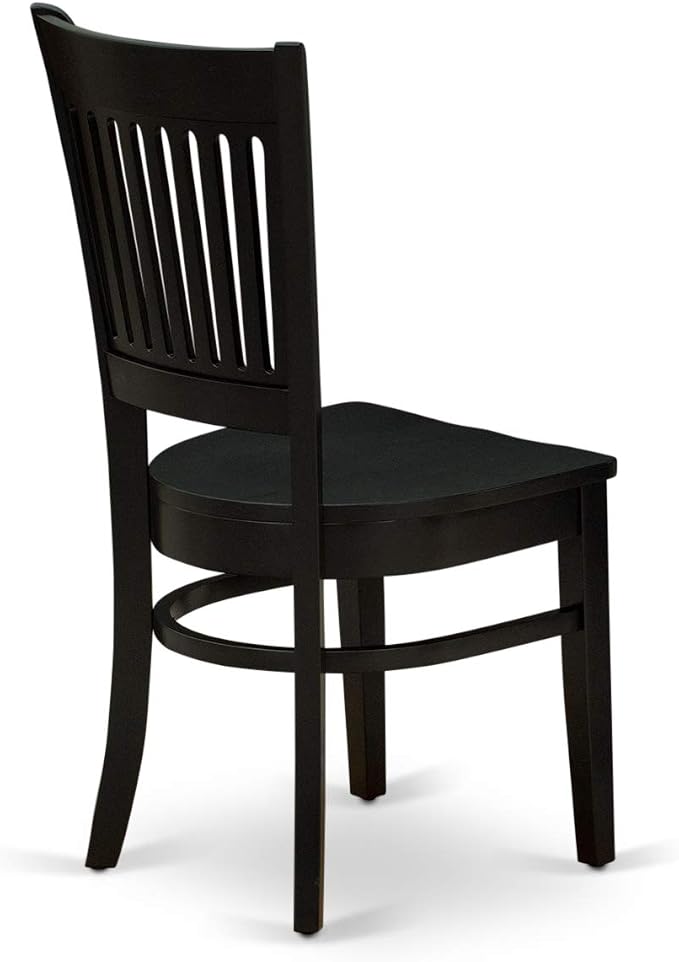 East West Furniture ANVA3-BLK-W 3 Piece Kitchen Table Set - Image 9