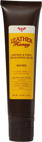 Leather Honey Brown Recoloring Balm: Color Restorer and Scratch/Scuff Remover by LeatherHoney