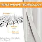 Blackout Curtains for Bedroom, 2 Drape Panels, 42 x 54 Inch | Thermal Insulated - Image 3