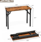 TEMI Small Computer Desk Folding Table - Image 3