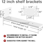 Goovilla Shelf Bracket, Heavy Duty Floating Shelf Brackets 12 inch Long - Image 4