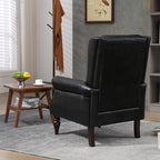 Mid-Century Wingback Chair, PU Leather Accent Chair Armchair - Image 8