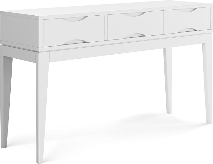 SIMPLIHOME Harper SOLID HARDWOOD 54 Inch Wide Mid Century Modern Console Sofa by SimpliHome
