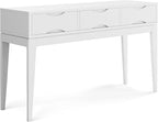 SIMPLIHOME Harper SOLID HARDWOOD 54 Inch Wide Mid Century Modern Console Sofa by SimpliHome