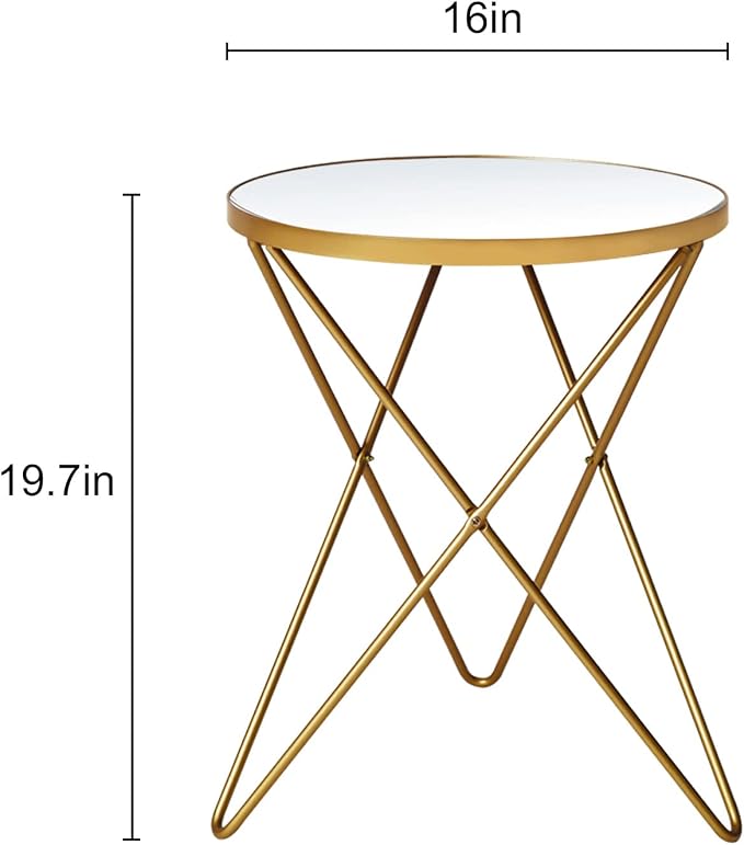 HLR Modern Round Side Table, End Table - Image 2