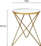 HLR Modern Round Side Table, End Table - Image 2