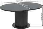 43.3 inch 59 inch Adjustable Size Round Dining Table - Image 2