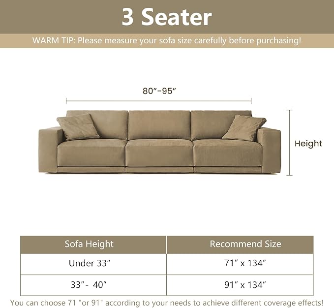 MYSKY HOME Boho Couch Cover Moss Green Sofa Covers - Image 5