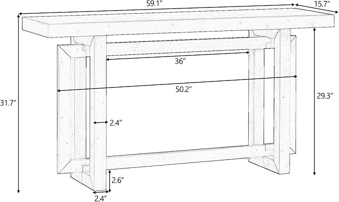 Contemporary Console Table - Image 3