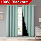 NICETOWN 100% Blackout Window Curtain Panels, Full Light Blocking Drapes - Image 2