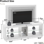 Bestier LED TV Stand for 55/60/65 Inch TV, Modern Gaming TV Console - Image 2
