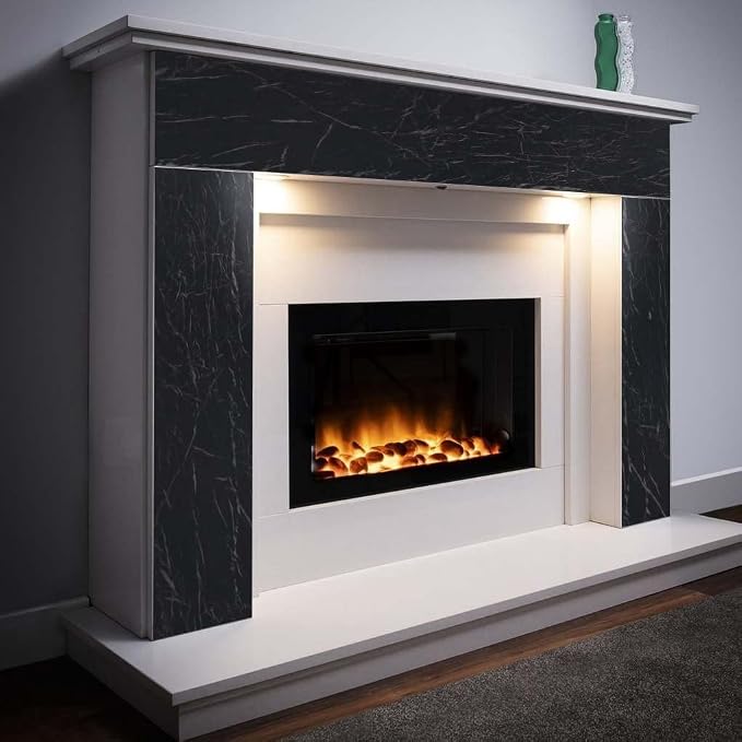 Arthome Black Marble, 17x393 Inches Peel and Stick Wallpaper, Marble Contact - Image 3