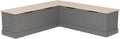Linon Harris Grey and Maple Solid Pine Backless Nook by Linon