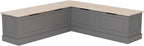 Linon Harris Grey and Maple Solid Pine Backless Nook by Linon