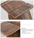 Simple Japanese Solid Wood Curved Stool Side TableSofa TableBedside Table - Image 4