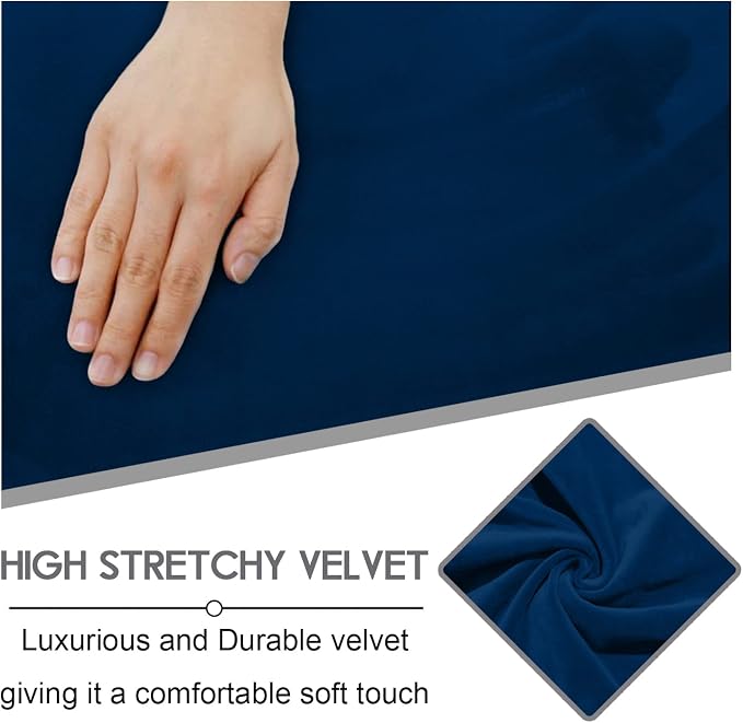 ULTICOR Velvet 8-Pieces Recliner Sofa Covers Stretch Reclining Couch Covers - Image 3