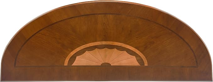 PADMA HOUSE Traditional Wood Semi-Circle Sofa Table - Image 7