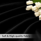 MIULEE Black Back Tab Blackout Curtains 52x92 Inch Long 2 Panels Set | Rod - Image 6