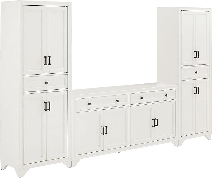 Crosley Furniture Tara 3-Piece Modern Farmhouse Sideboard Buffet Cabinet and by CrosleyFurniture