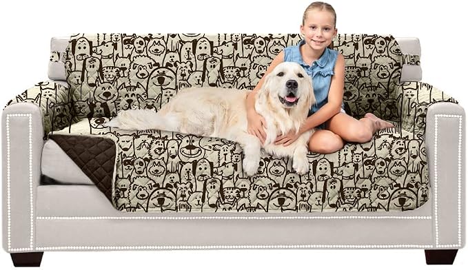 Sofa Shield® Couch Slip Covers for Dogs, Reversible Furniture Protector by SofaShield
