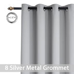 Yakamok Light Grey Room Darkening Curtains 84 inch Sliding Door Drapes | 1 - Image 2