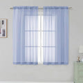 Simplebrand Rod Pocket Top Solid Voile Sheer Curtains by Simplebrand