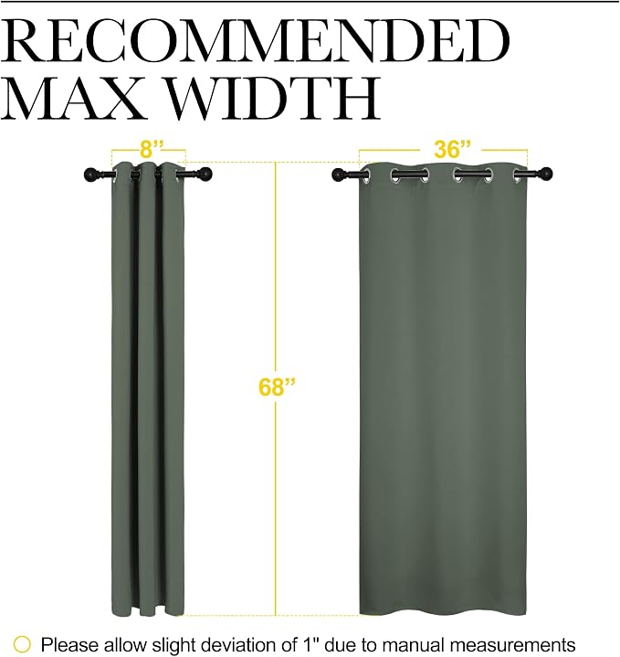 NICETOWN Blackout Curtain Panels, Home Decoration Thermal Insulated Solid - Image 7