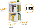 SpaceAid 2 Tier Rotating Bookshelf Tower, Spinning Bookcase Lazy Susan - Image 2