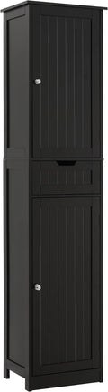 Iwell Tall Black Bathroom Cabinet by IWELL