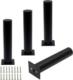 4 Pack Adjustable Furniture Legs Round 1.5" Dia Thickened Aluminum Alloy Sofa by Kyuionty