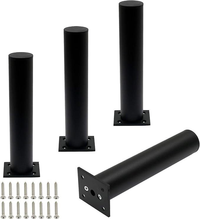 4 Pack Adjustable Furniture Legs Round 1.5" Dia Thickened Aluminum Alloy Sofa by Kyuionty