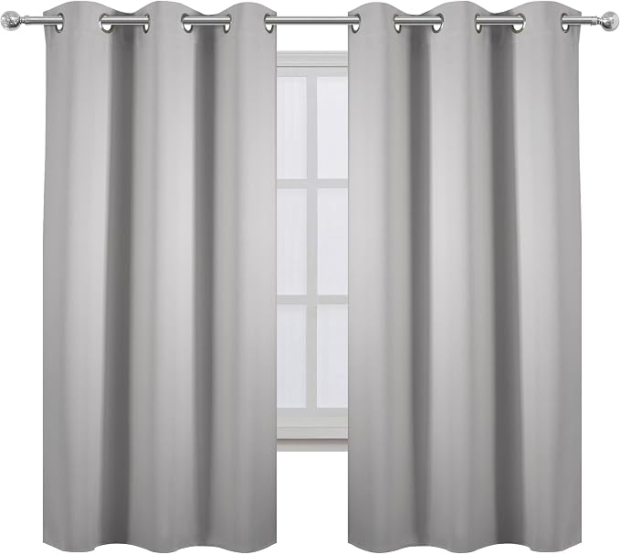 Light Grey Blackout Curtains 42 x 63 Inch Length/Set of 2 Curtain - Image 2
