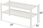 ROMGUAR CRAFT 2 Tier Bamboo Shoe Rack - Image 3