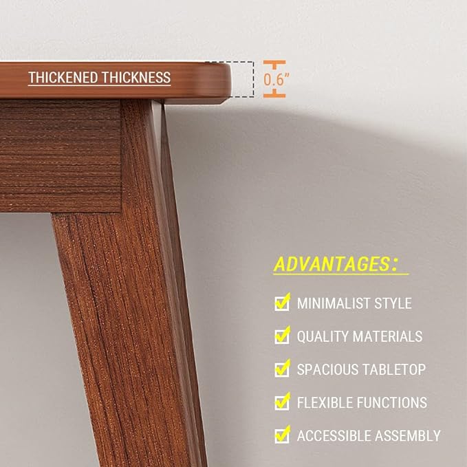 NELYE Mid-Century Long Desk Table - Image 4