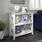 Bush Home Key West Small 2 Shelf Bookcase in Pure White Oak, Compact Home - Image 2