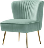 HULALA HOME Velvet Accent Chair, Modern Upholstered Cute Side Chair - Image 8