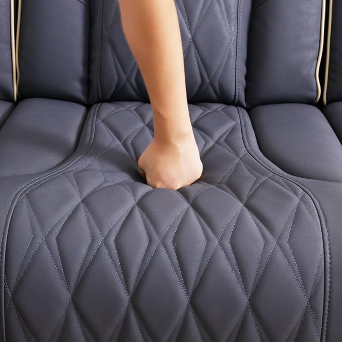 Matte Leather Power Recliner Sofa Set - Image 9